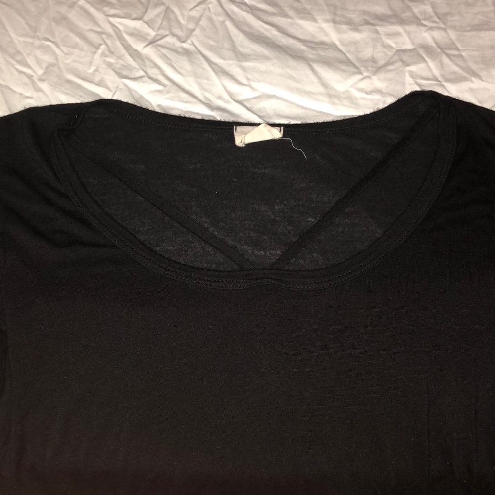 Strappy Black flowy t shirt